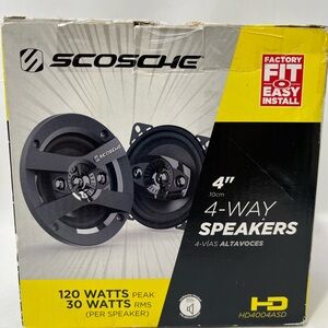 Scosche 4" 4-Way Black Speakers